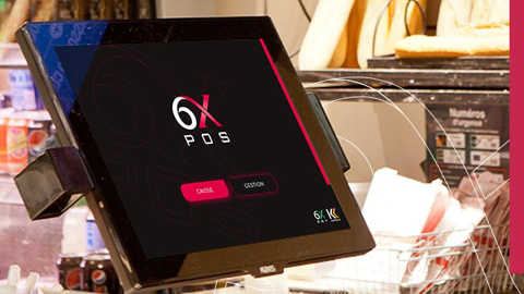 Une caisses enregistreuse tactile 6Xpos